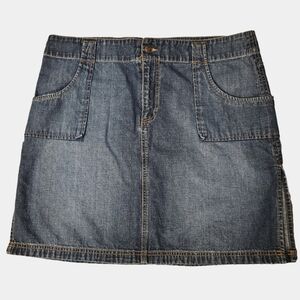 Old Navy Vintage 100% Cotton Y2K Denim Mini Skirt Size 18
